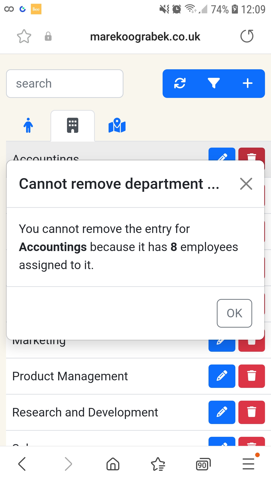 Company Directory Screenshot 10