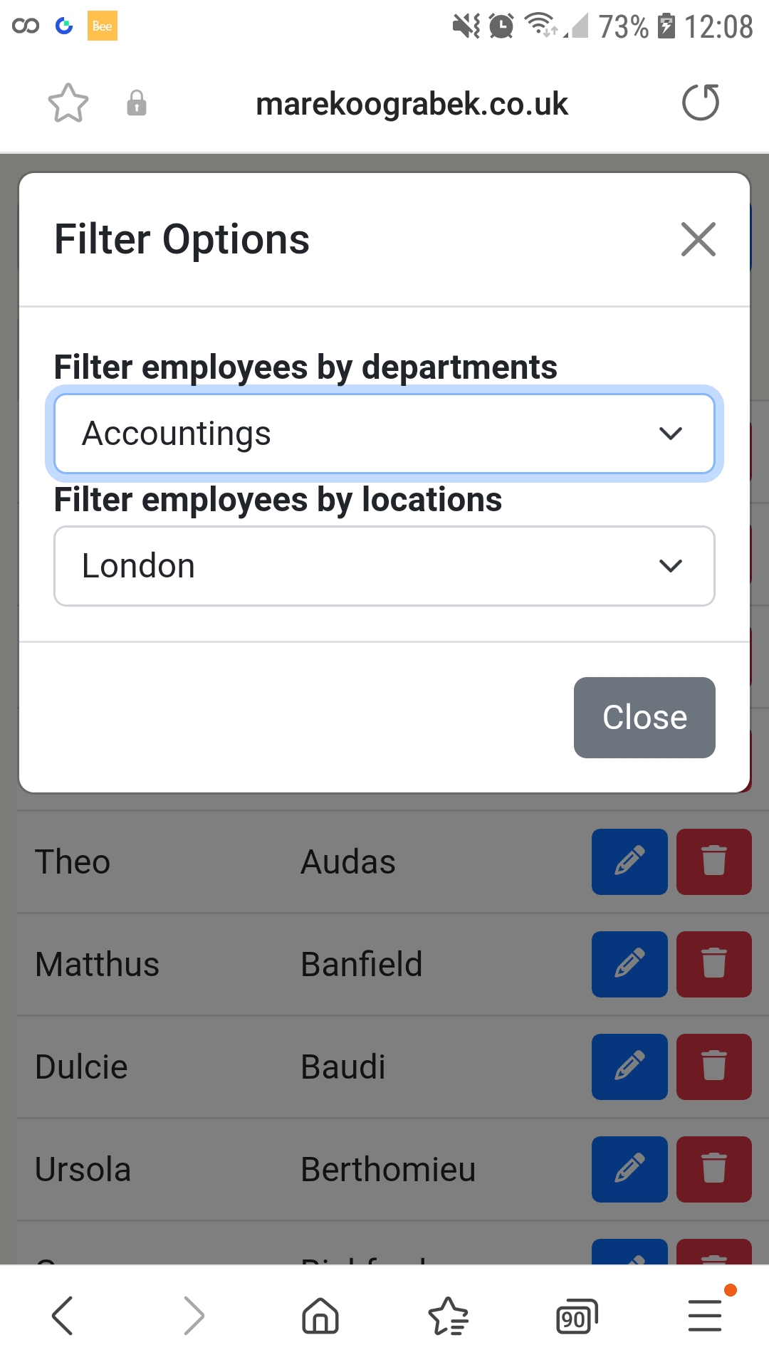 Company Directory Screenshot 2