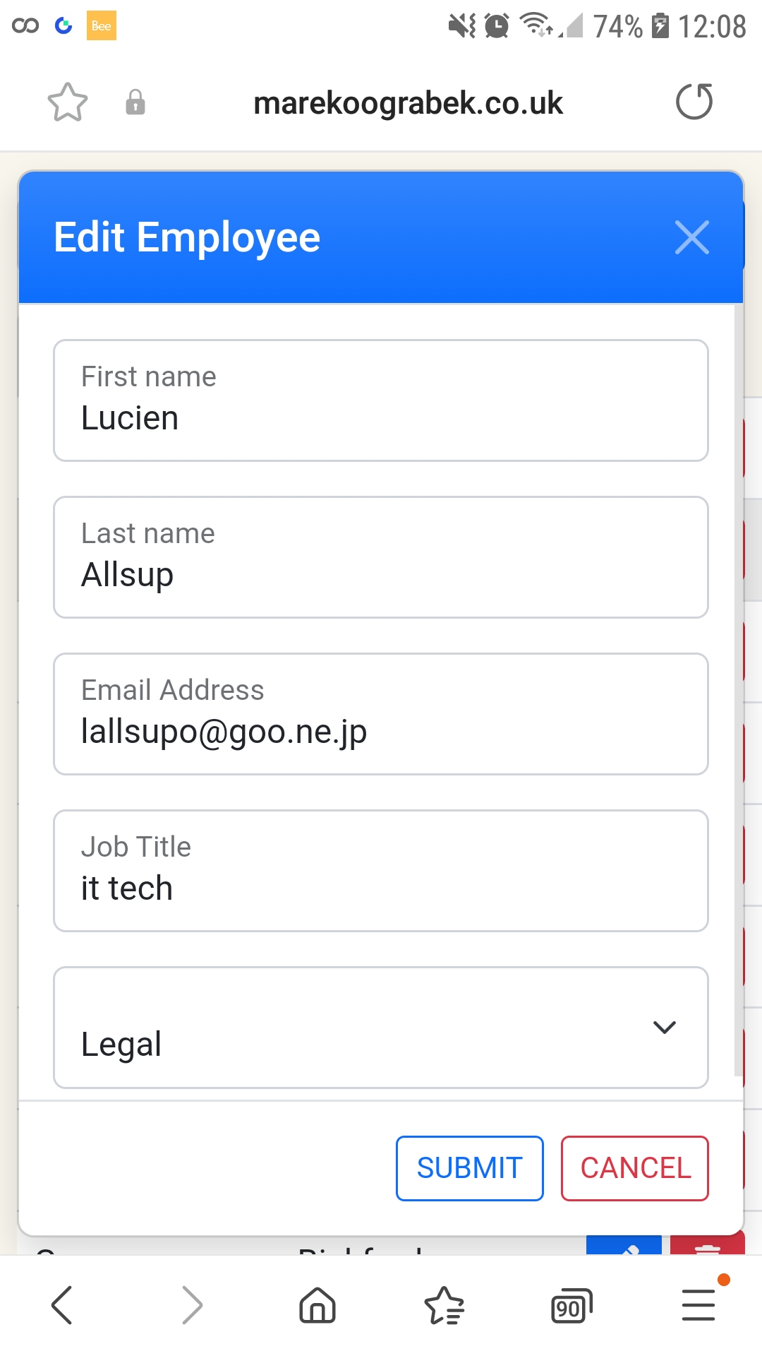 Company Directory Screenshot 6
